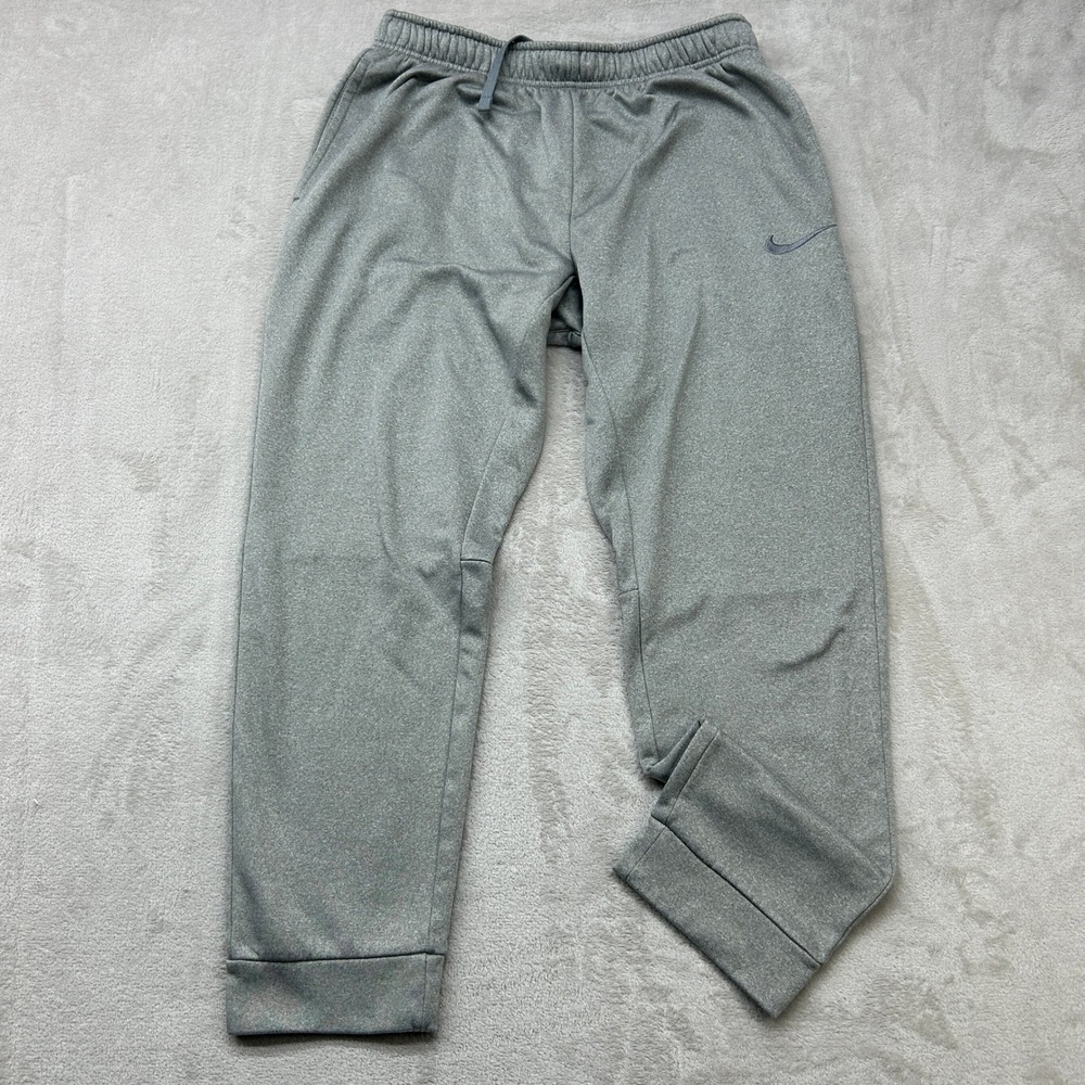 Nike Therma-FIT Training Pants Mens Large Gray Tapered Fleece Joggers Sweatpants